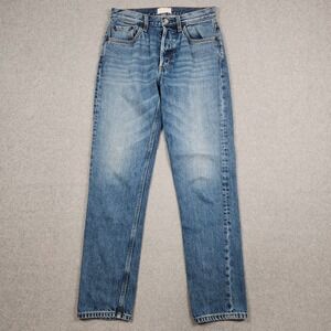 Boyish Jeans Womens 28x32 Blue Relaxed Straight Leg Denim Pants Button Fly